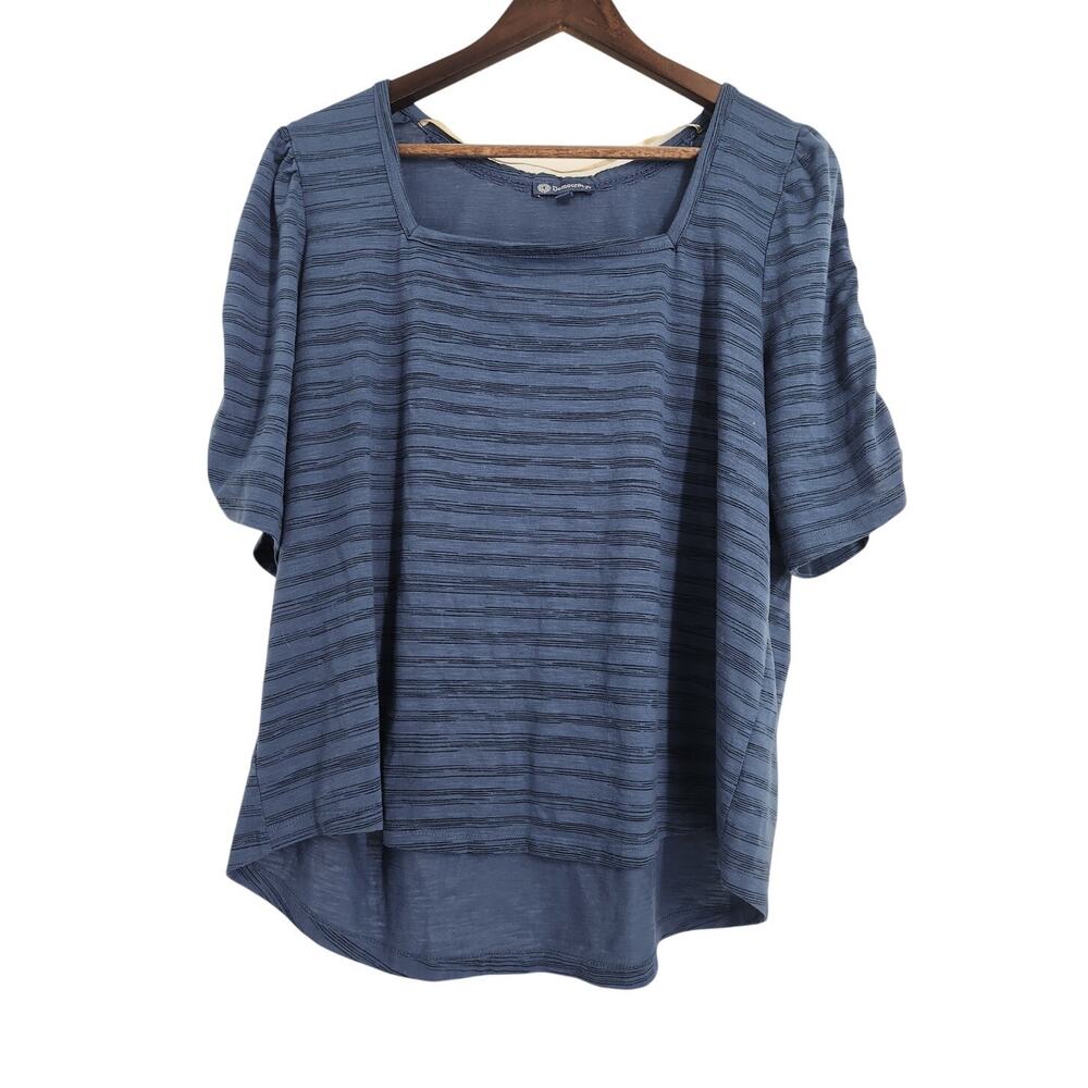Democracy Blue Striped Blouse